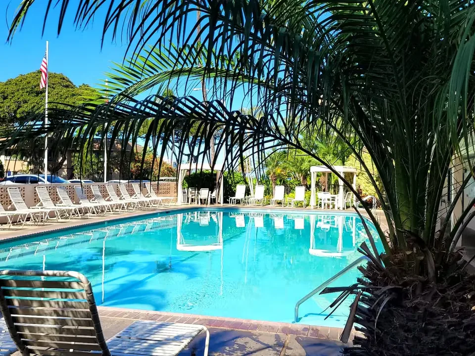 Poolside view at Kihei Kai Nani